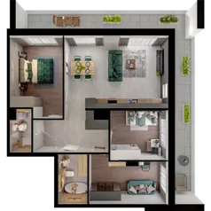 4 pokoje, mieszkanie 80,37 m², piętro 2, oferta nr A02.2.59, Skwer Witosa, Piastów, ul. Bodycha/Witosa