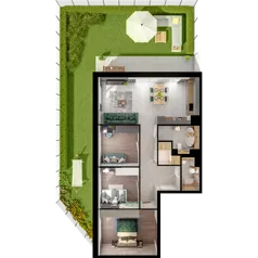 4 pokoje, mieszkanie 81,33 m², piętro 3, oferta nr B01.3.33, Skwer Witosa, Piastów, ul. Bodycha/Witosa