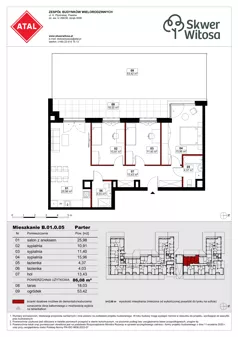 4 pokoje, mieszkanie 86,08 m², parter, oferta nr B01.0.05, Skwer Witosa, Piastów, ul. Bodycha/Witosa
