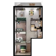 4 pokoje, mieszkanie 81,33 m², piętro 2, oferta nr B01.2.25, Skwer Witosa, Piastów, ul. Bodycha/Witosa
