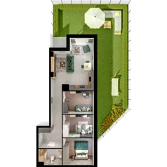 4 pokoje, mieszkanie 70,29 m², piętro 2, oferta nr B01.2.26, Skwer Witosa, Piastów, ul. Bodycha/Witosa