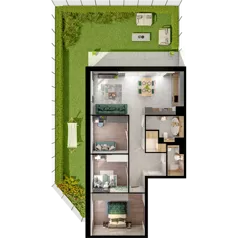 4 pokoje, mieszkanie 81,30 m², parter, oferta nr C02.0.27, Skwer Witosa, Piastów, ul. Bodycha/Witosa