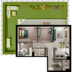 4 pokoje, mieszkanie 85,88 m², parter, oferta nr C01.0.05, Skwer Witosa, Piastów, ul. Bodycha/Witosa