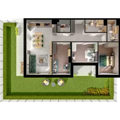 4 pokoje, mieszkanie 88,30 m², piętro 1, oferta nr C01.1.07, Skwer Witosa, Piastów, ul. Bodycha/Witosa