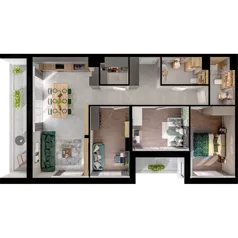 4 pokoje, mieszkanie 88,30 m², piętro 1, oferta nr C01.1.07, Skwer Witosa, Piastów, ul. Bodycha/Witosa