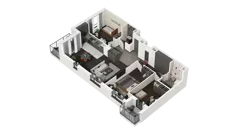 4 pokoje, mieszkanie 92,63 m², piętro 4, oferta nr B.4.23, ATAL Wzgórze Oruni, Gdańsk, Orunia Górna-Gdańsk Południe, ul. Emilii Hoene