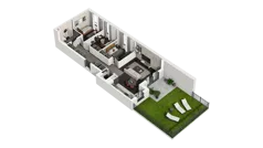 4 pokoje, mieszkanie 72,05 m², piętro 1, oferta nr C.1.06, ATAL Wzgórze Oruni, Gdańsk, Orunia Górna-Gdańsk Południe, ul. Emilii Hoene