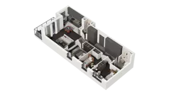 4 pokoje, mieszkanie 72,05 m², piętro 1, oferta nr C.1.06, ATAL Wzgórze Oruni, Gdańsk, Orunia Górna-Gdańsk Południe, ul. Emilii Hoene