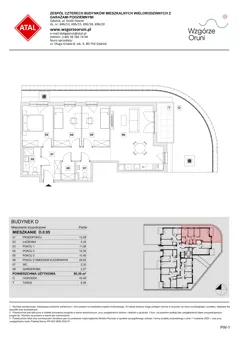 4 pokoje, mieszkanie 80,36 m², parter, oferta nr D.0.05, ATAL Wzgórze Oruni, Gdańsk, Orunia Górna-Gdańsk Południe, ul. Emilii Hoene