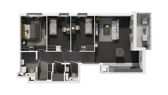 4 pokoje, mieszkanie 80,36 m², piętro 1, oferta nr D.1.12, ATAL Wzgórze Oruni, Gdańsk, Orunia Górna-Gdańsk Południe, ul. Emilii Hoene