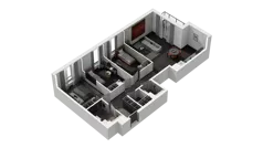 4 pokoje, mieszkanie 80,36 m², piętro 1, oferta nr D.1.12, ATAL Wzgórze Oruni, Gdańsk, Orunia Górna-Gdańsk Południe, ul. Emilii Hoene