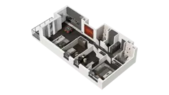 4 pokoje, mieszkanie 80,36 m², piętro 1, oferta nr D.1.12, ATAL Wzgórze Oruni, Gdańsk, Orunia Górna-Gdańsk Południe, ul. Emilii Hoene
