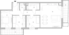 4 pokoje, mieszkanie 82,77 m², piętro 2, oferta nr C.2.68, ATAL Unii Lubelskiej, Poznań, Rataje, Starołęka, ul. Heleny Tadeuszak