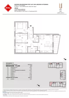 4 pokoje, mieszkanie 75,01 m², piętro 6, oferta nr F.6.295, ATAL Unii Lubelskiej, Poznań, Rataje, Starołęka, ul. Heleny Tadeuszak