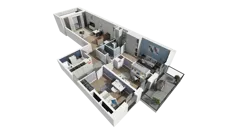 4 pokoje, mieszkanie 88,49 m², piętro 1, oferta nr B1.1.2, ATAL Symbioza, Gdynia, Cisowa, ul. Kcyńska