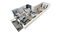 4 pokoje, mieszkanie 88,49 m², piętro 1, oferta nr B1.1.2, ATAL Symbioza, Gdynia, Cisowa, ul. Kcyńska