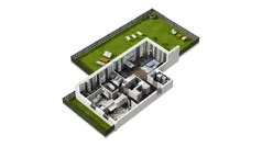 4 pokoje, mieszkanie 85,34 m², parter, oferta nr B1.0.01, Zakole Wisły II, Kraków, Podgórze, ul. Na Zakolu Wisły