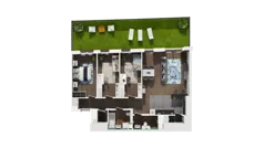 4 pokoje, mieszkanie 96,50 m², parter, oferta nr B1.0.05, Zakole Wisły II, Kraków, Podgórze, ul. Na Zakolu Wisły