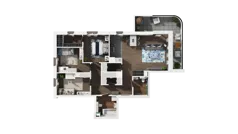 4 pokoje, mieszkanie 90,77 m², piętro 1, oferta nr B1.1.06, Zakole Wisły II, Kraków, Podgórze, ul. Na Zakolu Wisły