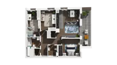 4 pokoje, mieszkanie 79,43 m², piętro 1, oferta nr B1.1.11, Zakole Wisły II, Kraków, Podgórze, ul. Na Zakolu Wisły