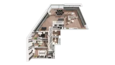 4 pokoje, mieszkanie 144,43 m², piętro 18, oferta nr B-18-138B, ATAL Olimpijska, Katowice, Bogucice, ul. Olimpijska / al. Korfantego