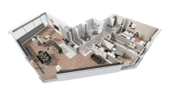 4 pokoje, mieszkanie 144,43 m², piętro 18, oferta nr B-18-138B, ATAL Olimpijska, Katowice, Bogucice, ul. Olimpijska / al. Korfantego