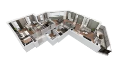 4 pokoje, mieszkanie 116,84 m², piętro 8, oferta nr B-08-58B, ATAL Olimpijska, Katowice, Bogucice, ul. Olimpijska / al. Korfantego