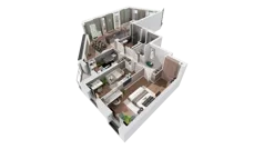 4 pokoje, mieszkanie 116,84 m², piętro 8, oferta nr B-08-58B, ATAL Olimpijska, Katowice, Bogucice, ul. Olimpijska / al. Korfantego