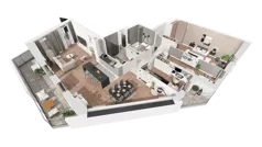 4 pokoje, mieszkanie 116,84 m², piętro 8, oferta nr B-08-58B, ATAL Olimpijska, Katowice, Bogucice, ul. Olimpijska / al. Korfantego