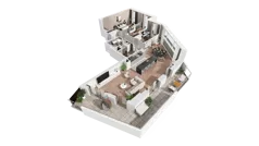 4 pokoje, mieszkanie 116,84 m², piętro 8, oferta nr B-08-58B, ATAL Olimpijska, Katowice, Bogucice, ul. Olimpijska / al. Korfantego