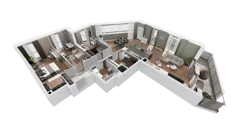 4 pokoje, mieszkanie 116,21 m², piętro 9, oferta nr B-09-66B, ATAL Olimpijska, Katowice, Bogucice, ul. Olimpijska / al. Korfantego