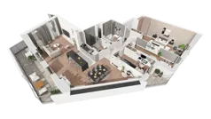 4 pokoje, mieszkanie 116,21 m², piętro 9, oferta nr B-09-66B, ATAL Olimpijska, Katowice, Bogucice, ul. Olimpijska / al. Korfantego