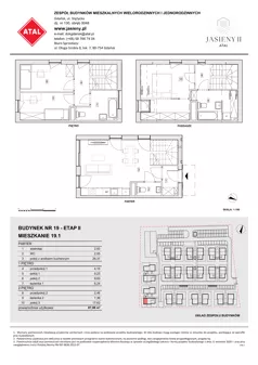 4 pokoje, mieszkanie 87,98 m², parter, oferta nr 19.1, ATAL Jasieny II, Gdańsk, Jasień, ul. Stężycka