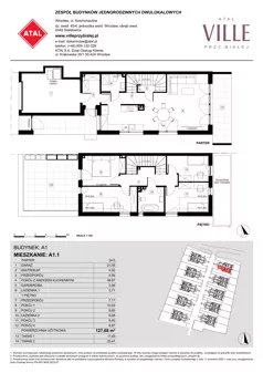 Dom 127,68 m², oferta nr A1.1, ATAL Ville przy Białej, Wrocław, Leśnica, Stabłowice, ul. Biała