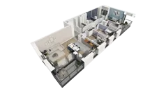 5 pokoi, mieszkanie 99,01 m², piętro 2, oferta nr B1.2.3, ATAL Symbioza, Gdynia, Cisowa, ul. Kcyńska