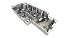 5 pokoi, mieszkanie 99,01 m², piętro 2, oferta nr B1.2.3, ATAL Symbioza, Gdynia, Cisowa, ul. Kcyńska