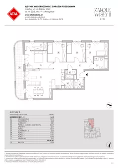 5 pokoi, mieszkanie 107,41 m², piętro 1, oferta nr B1.1.12, Zakole Wisły II, Kraków, Podgórze, ul. Na Zakolu Wisły
