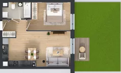 2 pokoje, mieszkanie 39,64 m², piętro 1, oferta nr B10-K1-1-1, ATAL Strachowicka II, Wrocław, Żerniki, Fabryczna, ul. Strachowicka