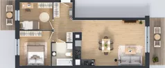 3 pokoje, mieszkanie 63,81 m², piętro 1, oferta nr B5-K1-1-5, ATAL Strachowicka II, Wrocław, Żerniki, Fabryczna, ul. Strachowicka
