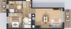 3 pokoje, mieszkanie 63,69 m², piętro 2, oferta nr B5-K1-2-5, ATAL Strachowicka II, Wrocław, Żerniki, Fabryczna, ul. Strachowicka