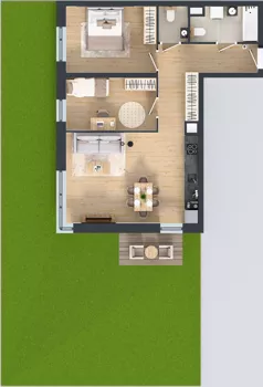 3 pokoje, mieszkanie 65,67 m², piętro 2, oferta nr B6-K1-2-6, ATAL Strachowicka II, Wrocław, Żerniki, Fabryczna, ul. Strachowicka