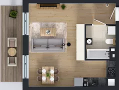 1 pokój, mieszkanie 34,01 m², piętro 1, oferta nr B7-K1-1-8, ATAL Strachowicka II, Wrocław, Żerniki, Fabryczna, ul. Strachowicka