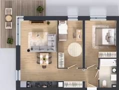 3 pokoje, mieszkanie 58,22 m², piętro 2, oferta nr B7-K1-2-1, ATAL Strachowicka II, Wrocław, Żerniki, Fabryczna, ul. Strachowicka