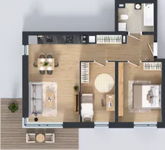 3 pokoje, mieszkanie 58,87 m², piętro 2, oferta nr B7-K1-2-6, ATAL Strachowicka II, Wrocław, Żerniki, Fabryczna, ul. Strachowicka