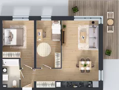 3 pokoje, mieszkanie 58,37 m², piętro 1, oferta nr B8-K1-1-2, ATAL Strachowicka II, Wrocław, Żerniki, Fabryczna, ul. Strachowicka