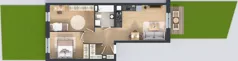 3 pokoje, mieszkanie 58,28 m², parter, oferta nr B9-K3-0-1, ATAL Strachowicka II, Wrocław, Żerniki, Fabryczna, ul. Strachowicka
