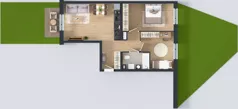 3 pokoje, mieszkanie 58,55 m², parter, oferta nr B9-K4-0-1, ATAL Strachowicka II, Wrocław, Żerniki, Fabryczna, ul. Strachowicka