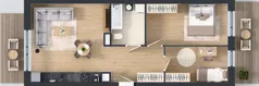 3 pokoje, mieszkanie 60,03 m², piętro 1, oferta nr B9-K1-1-4, ATAL Strachowicka II, Wrocław, Żerniki, Fabryczna, ul. Strachowicka