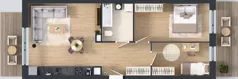 3 pokoje, mieszkanie 60,09 m², piętro 2, oferta nr B9-K1-2-4, ATAL Strachowicka II, Wrocław, Żerniki, Fabryczna, ul. Strachowicka