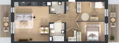 3 pokoje, mieszkanie 65,56 m², piętro 2, oferta nr B9-K2-2-5, ATAL Strachowicka II, Wrocław, Żerniki, Fabryczna, ul. Strachowicka
